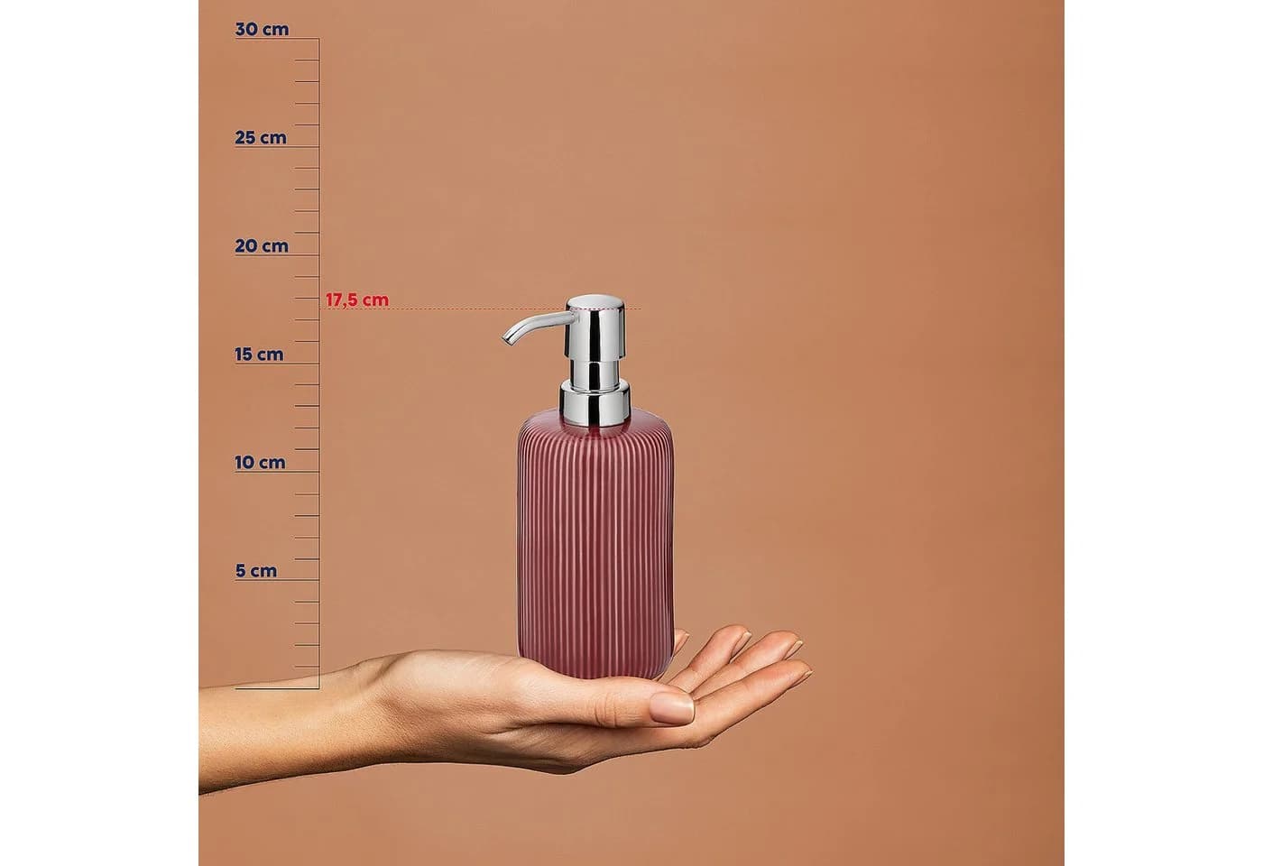 kela Seifenspender Ava Himbeerrot Keramik 350 ml - Bild 4