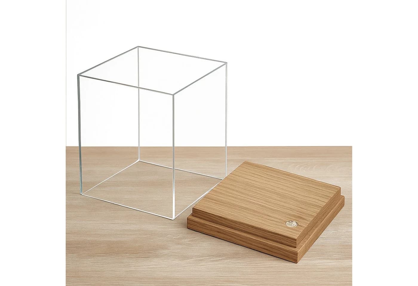 Präsentations-Cube aus Acryl und Massivholz - Bild 3