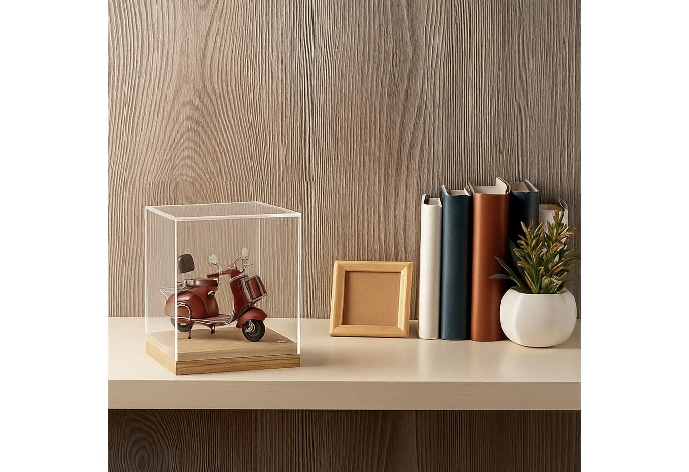 Präsentations-Cube aus Acryl und Massivholz - Bild 4
