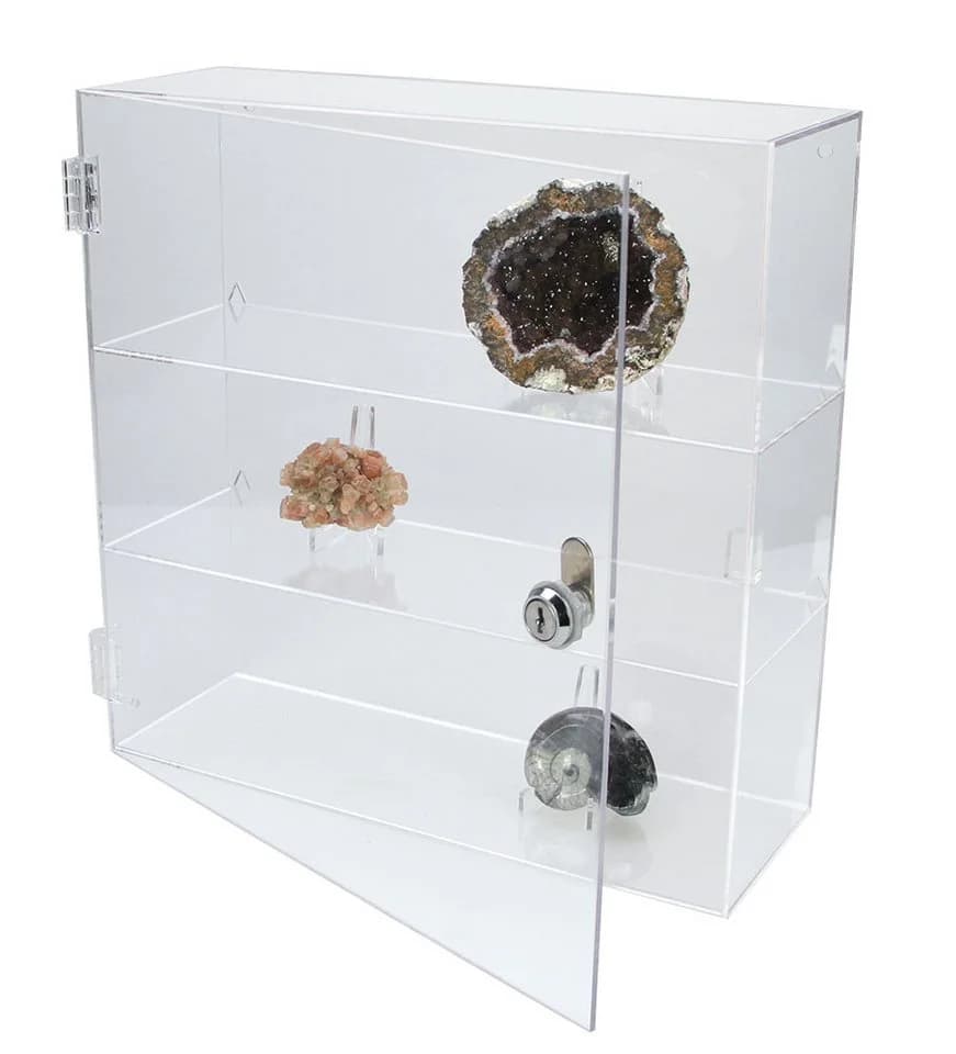 SAFE Acryl-Vitrine 3 Fächer abschließbar transparent - Bild 2