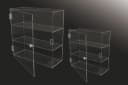 SAFE Acryl-Vitrine 3 Fächer abschließbar transparent Bild 3