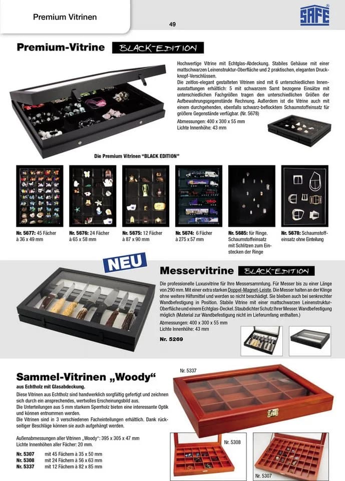 Safe-Album Vitrine SAFE 5259 Acrylglas Modellautos 1:87