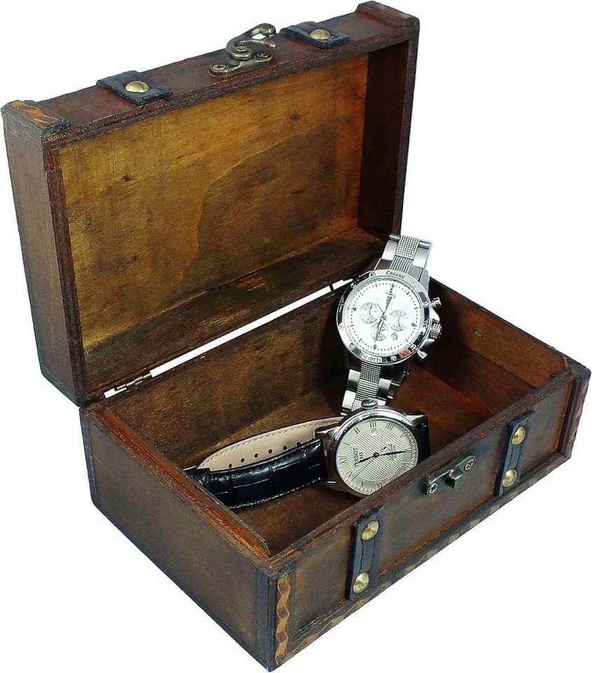 Safe-Album Schatzkiste Schatztruhe E Retro Holz