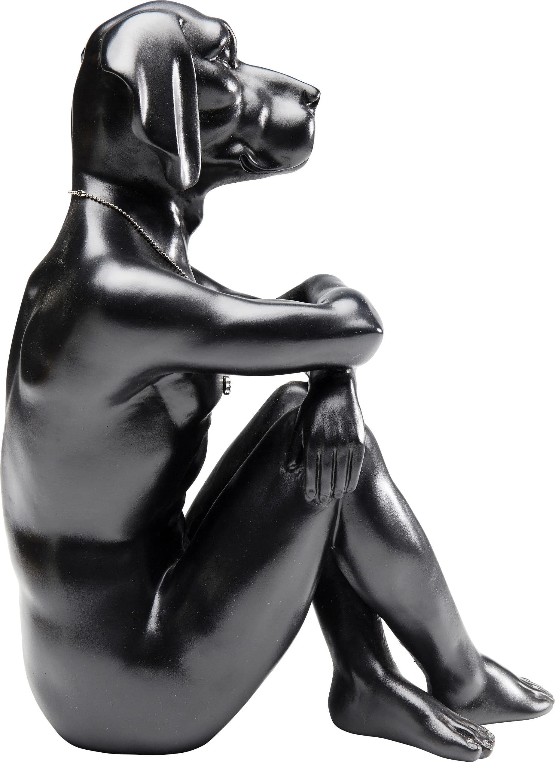 KARE DESIGN Dekofigur "Dog" Schwarz Polyresin