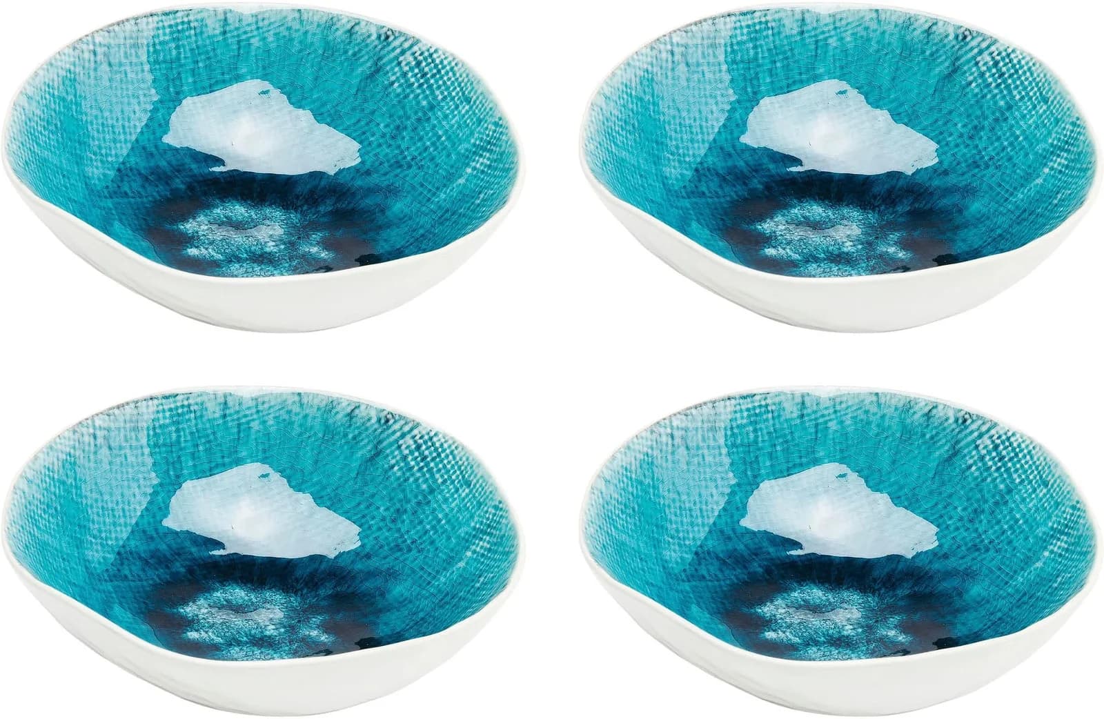 KARE DESIGN Azur Speiseteller Blau Steingut 17cm