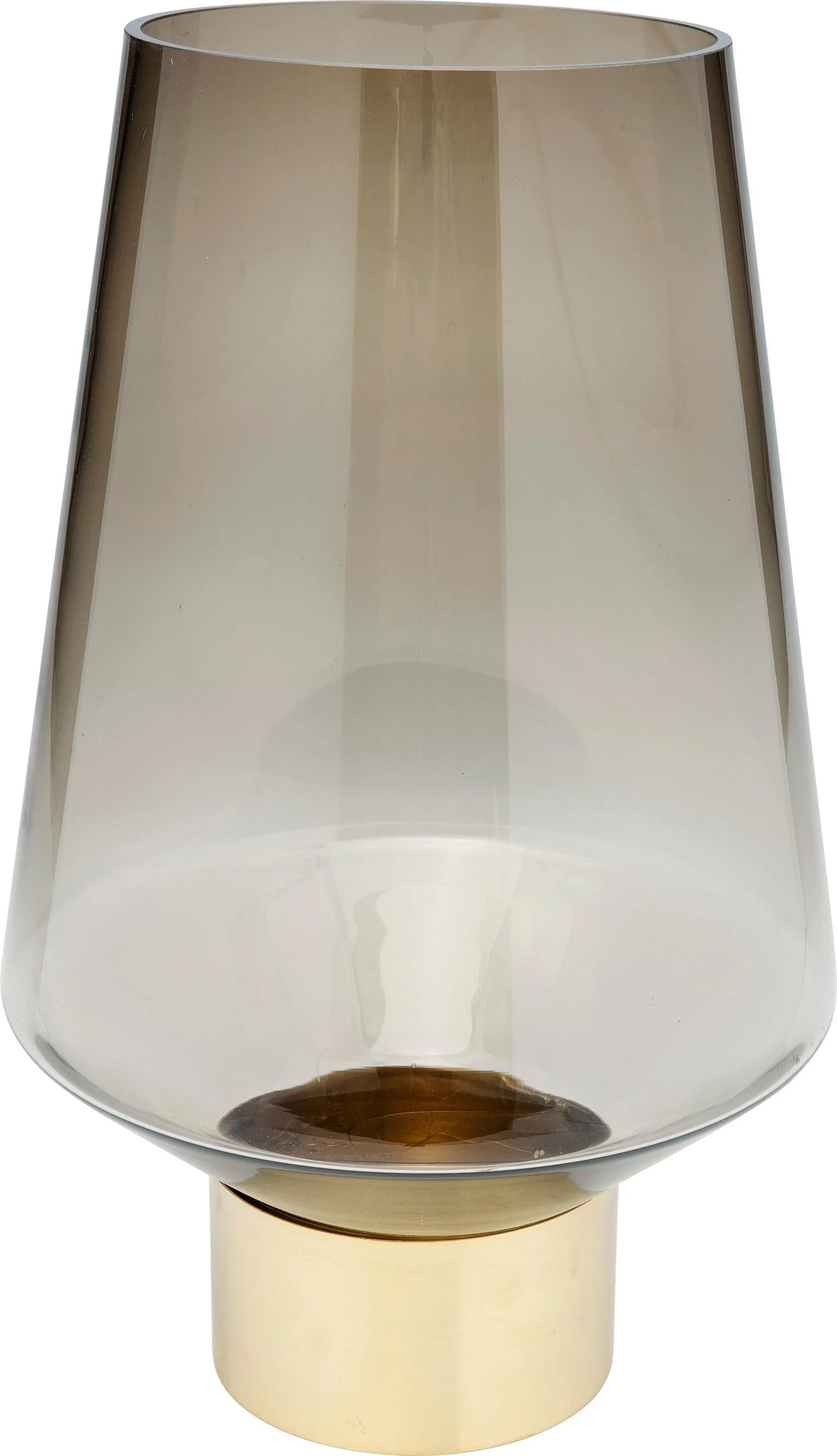 KARE DESIGN Tischvase Noble Braun Glas Stahl