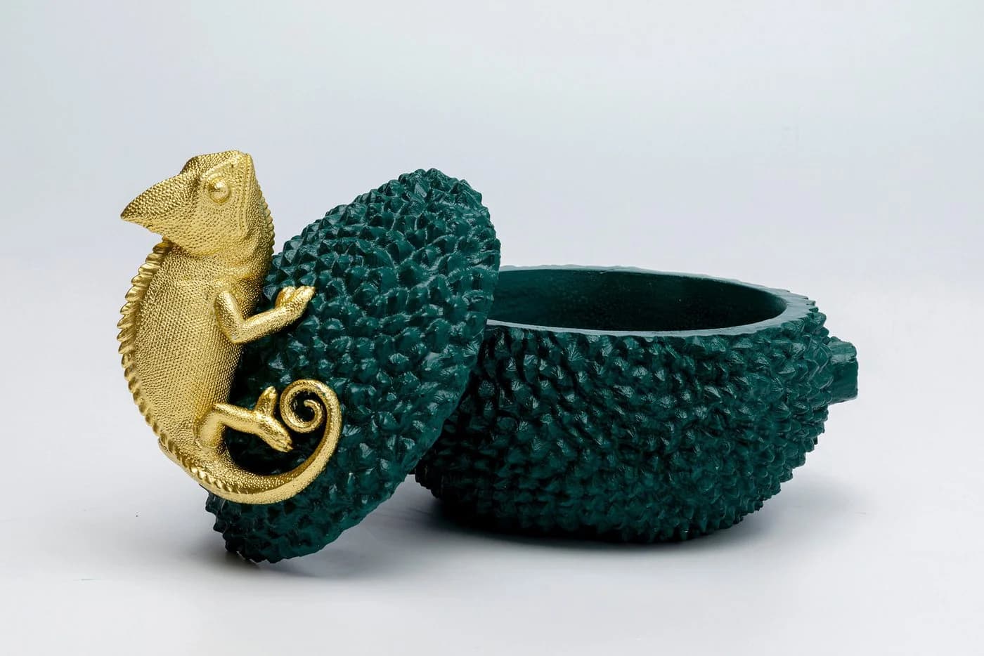Kare Design Aufbewahrungsbox Deko Dose Chameleon Gold Kunststein - Bild 3