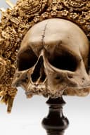 Kare Design Dekoobjekt King Skull 42cm Gold Bild 3