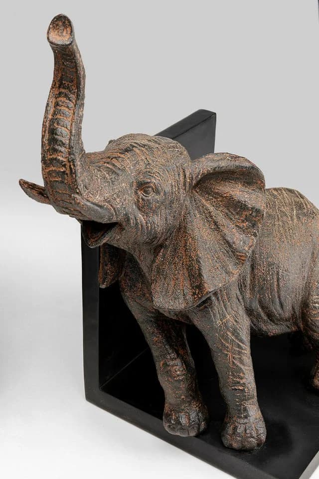 KARE DESIGN Buchstütze Elephants 25 Braun Set - Bild 3