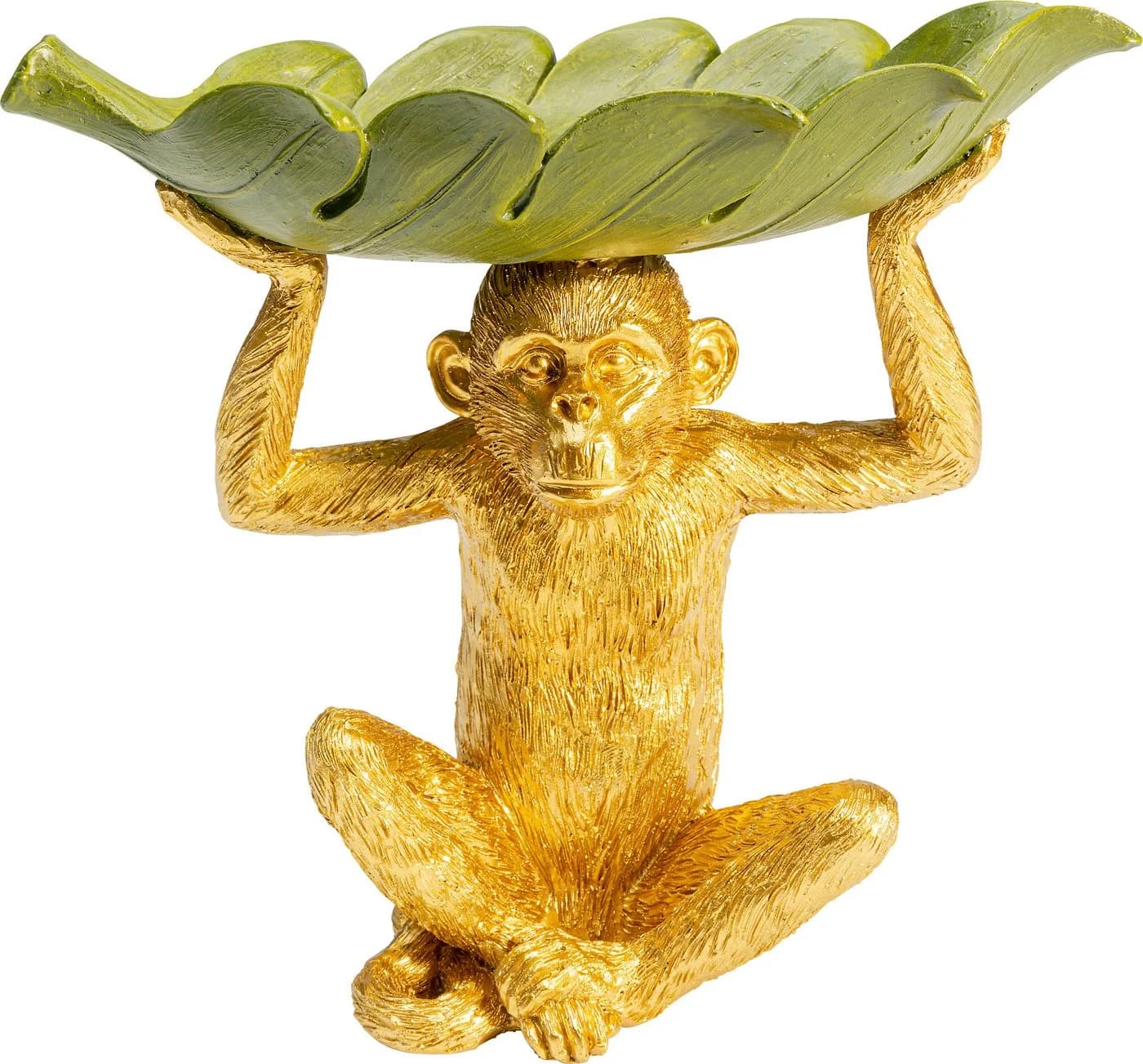 KARE Deko-Schale Banana Leaf Gold/Grün Handbemalt - Bild 2