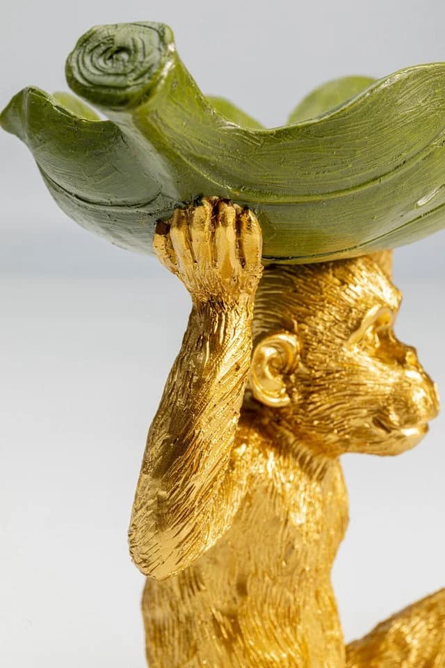 KARE Deko-Schale Banana Leaf Gold/Grün Handbemalt - Bild 3