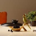 KARE Deko-Schale PARROT GUARD 2er-Set Gold/Grün Handbemalt Bild 1