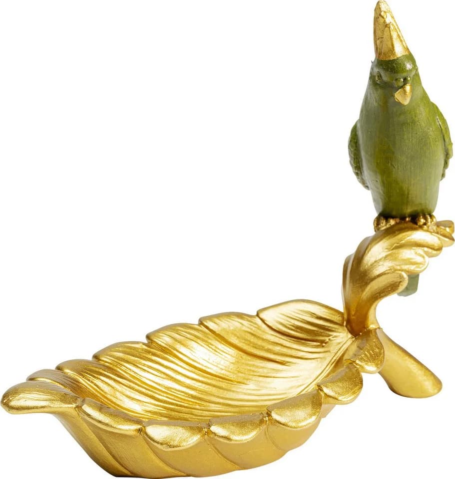 KARE Deko-Schale PARROT GUARD 2er-Set Gold/Grün Handbemalt - Bild 5