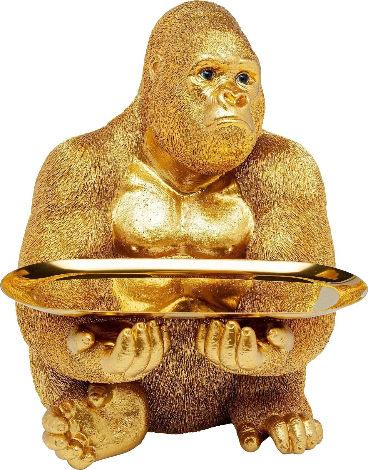 KARE DESIGN Gorilla Butler Dekofigur Gold Polyresin