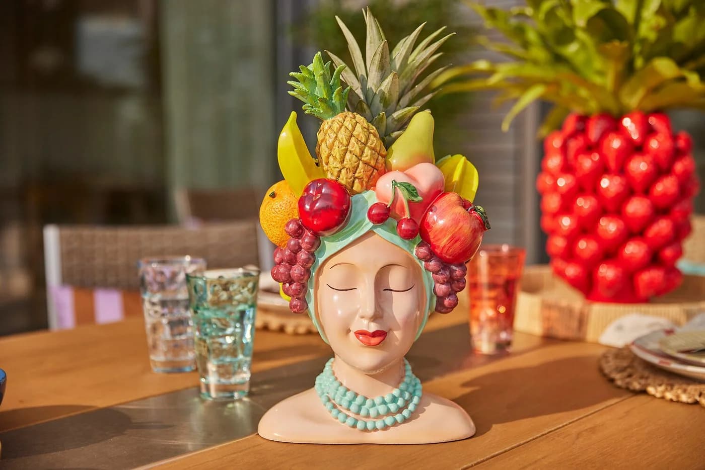 KARE DESIGN Dekovase Fruity 37cm Bunt Polyresin - Bild 5