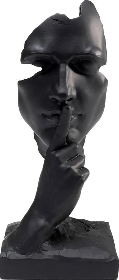 Kare Design Dekoobjekt Quiet Face Schwarz 31cm - Bild 2