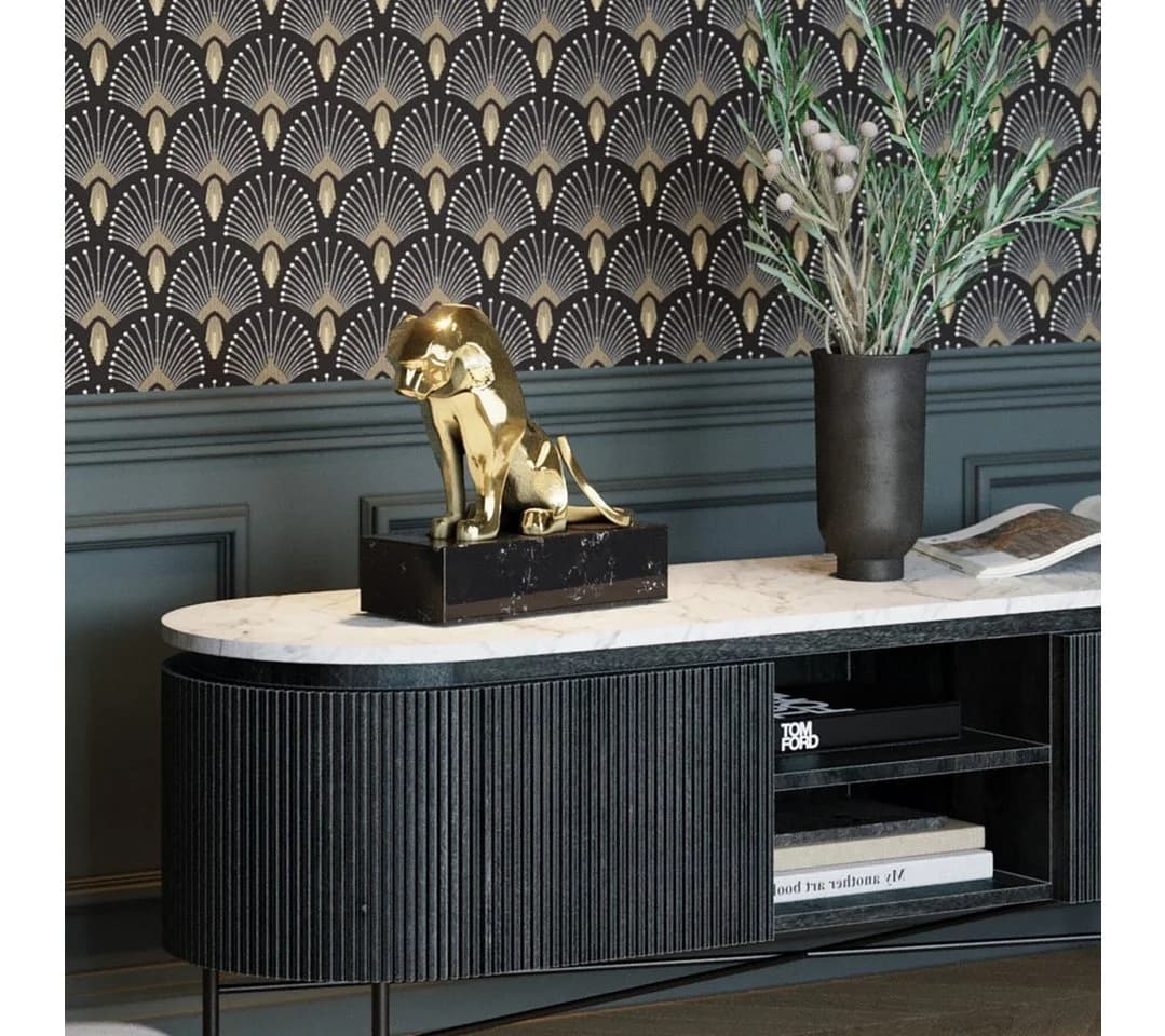 KARE DESIGN Dekofigur Löwenfigur Gold