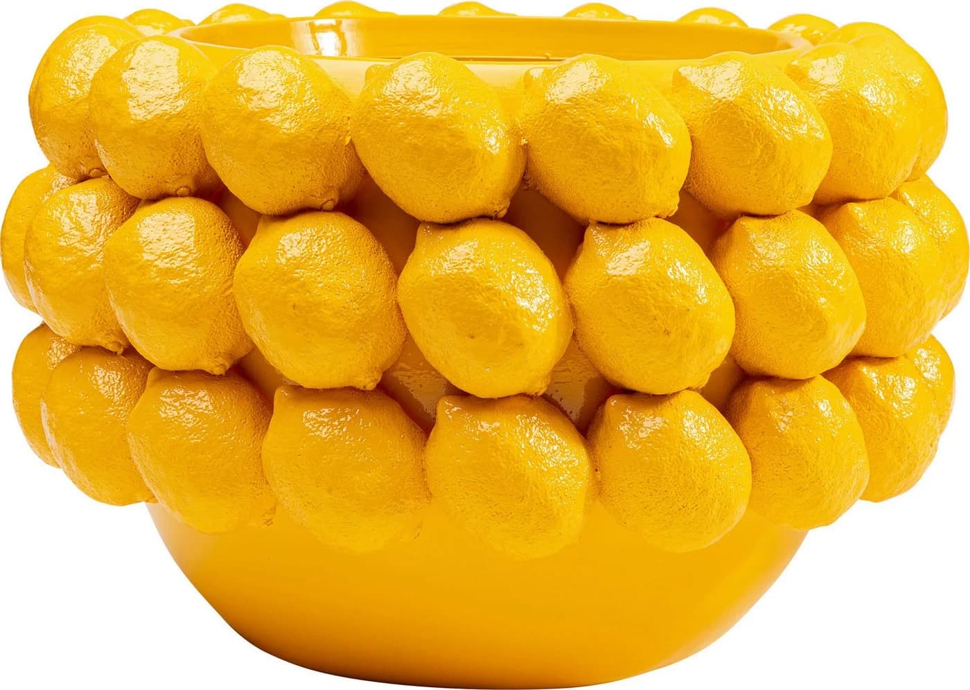 KARE Deko-Übertopf Lemon Juice 22 cm Gelb Polysandstein - Bild 2