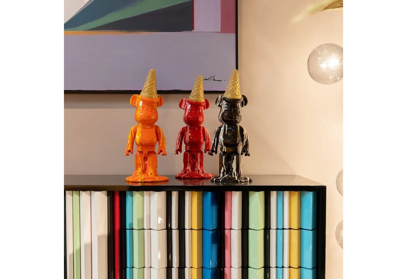 KARE DESIGN Deko Figur Gelato Bear Orange Polyresin