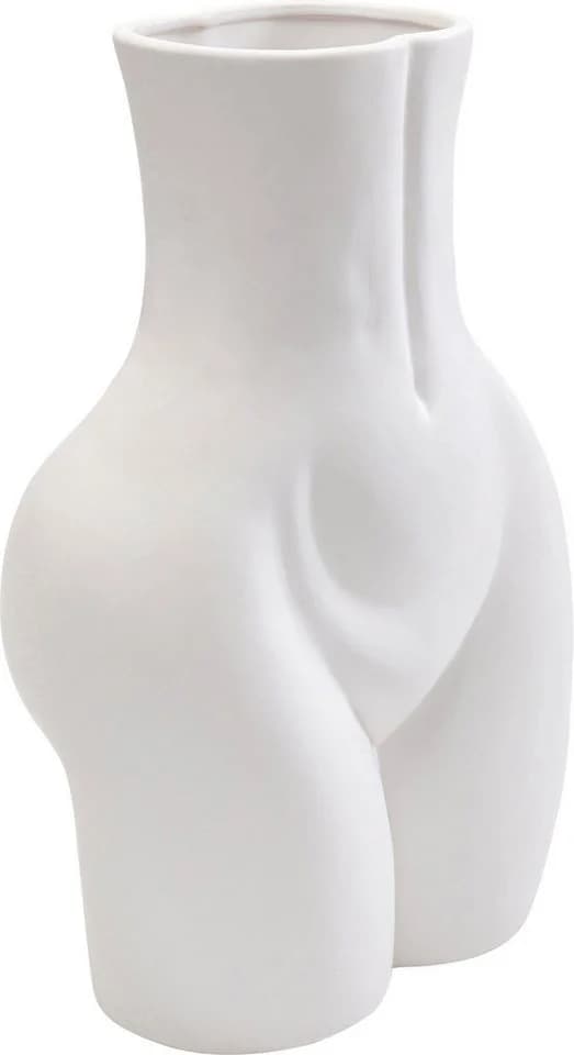 KARE DESIGN Tischvase Donna Weiß Keramik Dolomit