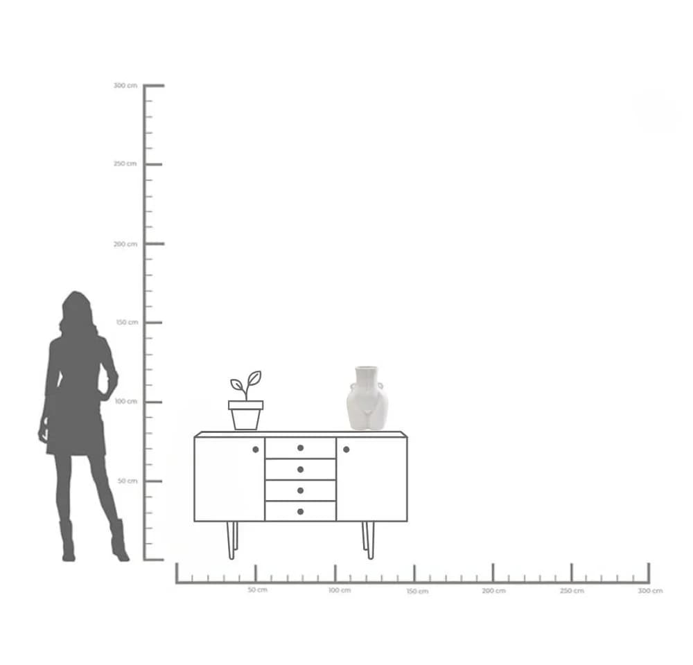 KARE DESIGN Tischvase Donna Weiß Keramik Dolomit - Bild 5