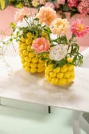 KARE DESIGN Tischvase Lemon Juice Gelb Porzellan Bild 1