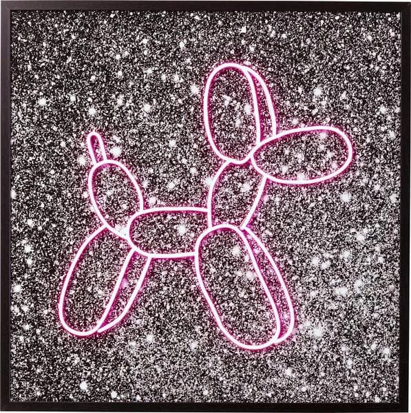 KARE Glasbild BALLOON DOG LED