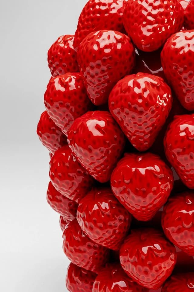 KARE DESIGN Tischvase Strawberries Rot Porzellan - Bild 4