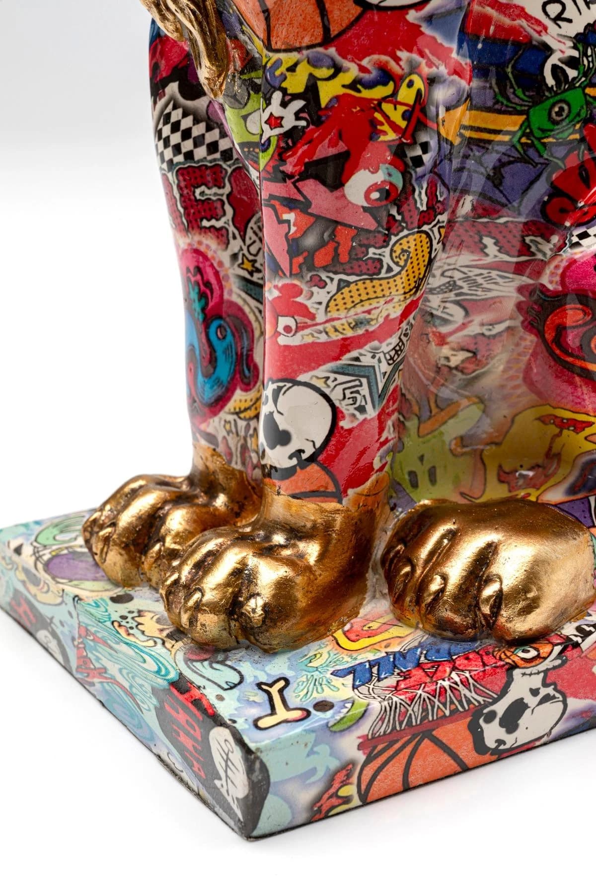 KARE DESIGN Dekofigur Graffiti King Lion mehrfarbig