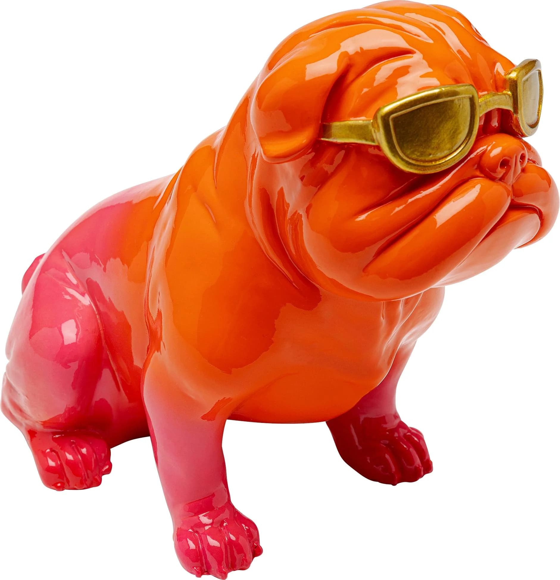 KARE DESIGN Fashion Dog Dekofigur Orange Polyresin