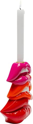 KARE DESIGN Kerzenständer Lips Bunt Handbemalt Kussmund Form Bild 1
