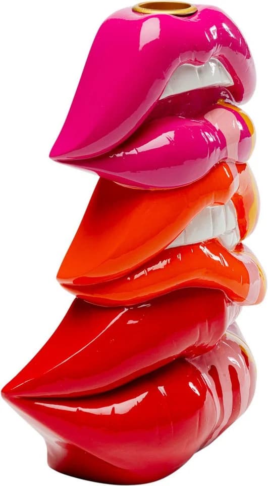 KARE DESIGN Kerzenständer Lips Bunt Handbemalt Kussmund Form - Bild 4