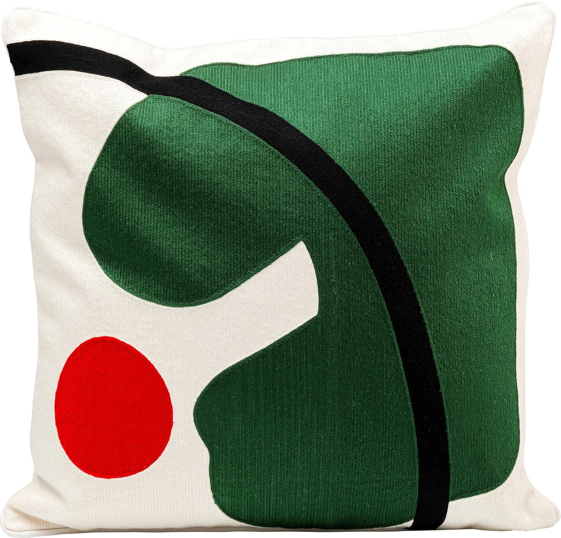 KARE DESIGN Dekokissen Art Line Grün Gemustert 50x50 cm