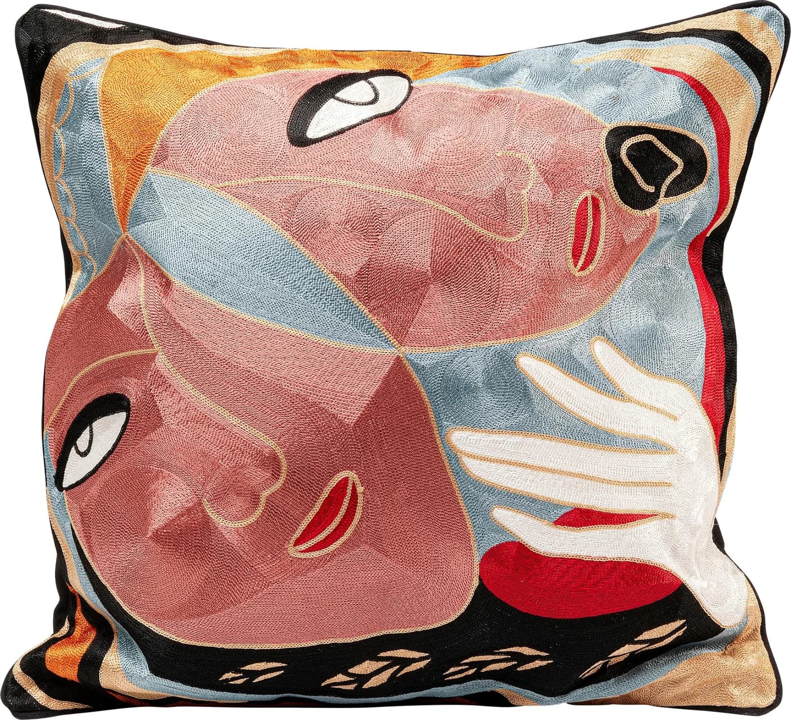 KARE DESIGN Dekokissen Art Line Two Face Bunt Gemustert
