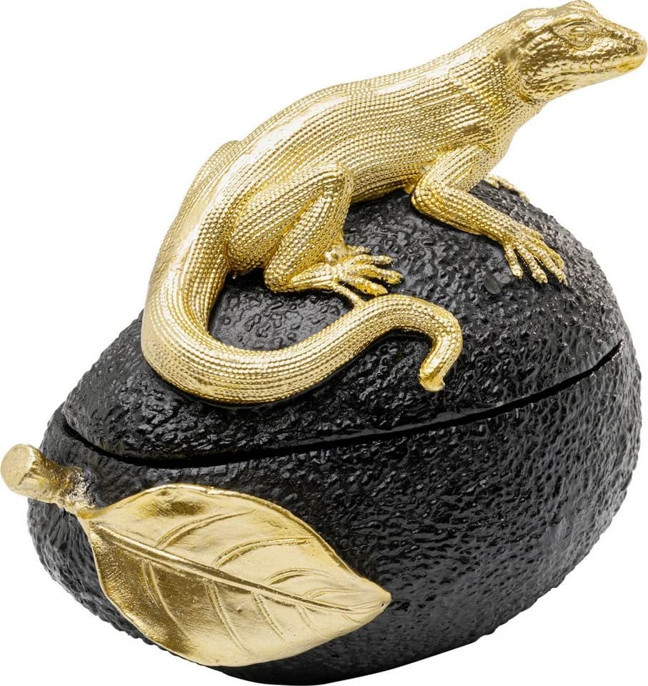Kare Design Deko-Dose Avocado Lizard 15cm Grün/Gold - Bild 4