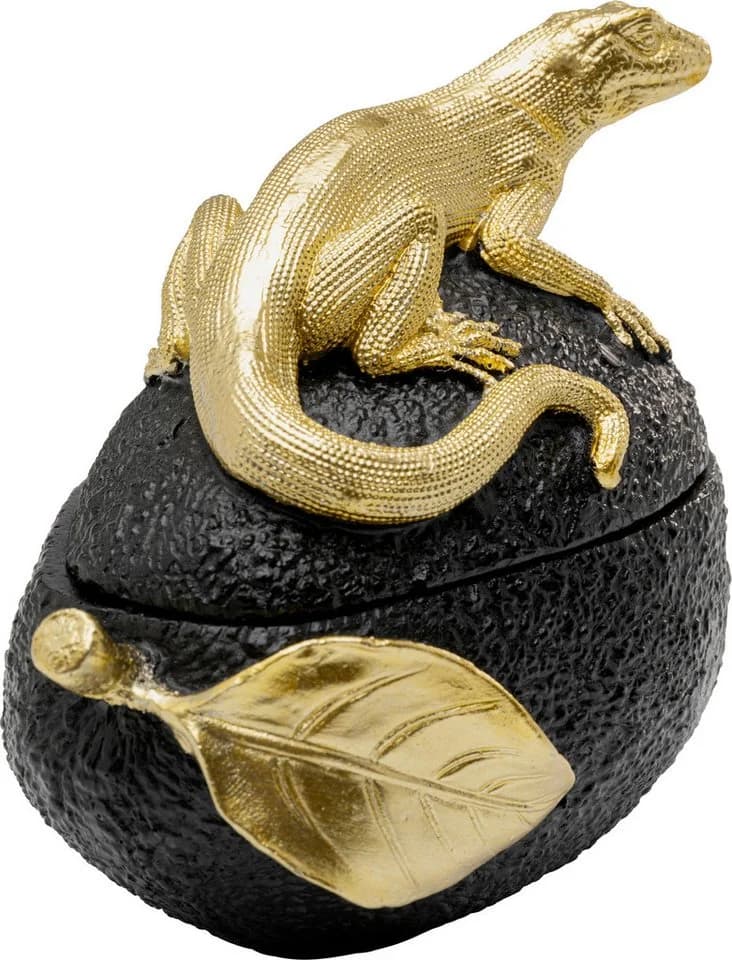 Kare Design Deko-Dose Avocado Lizard 15cm Grün/Gold - Bild 5