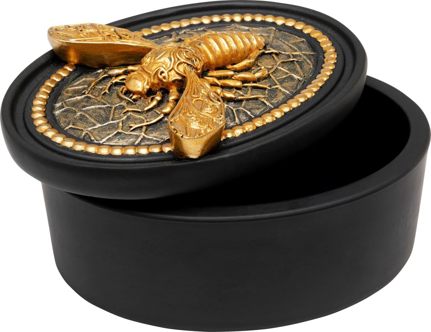 Kare Design Dekobox Schwarz Polyresin Aufbewahrungsbox - Bild 3