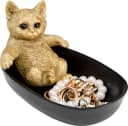 Kare Design Deko-Schale Bathing Cat Schwarz/Gold Polyresin Bild 1