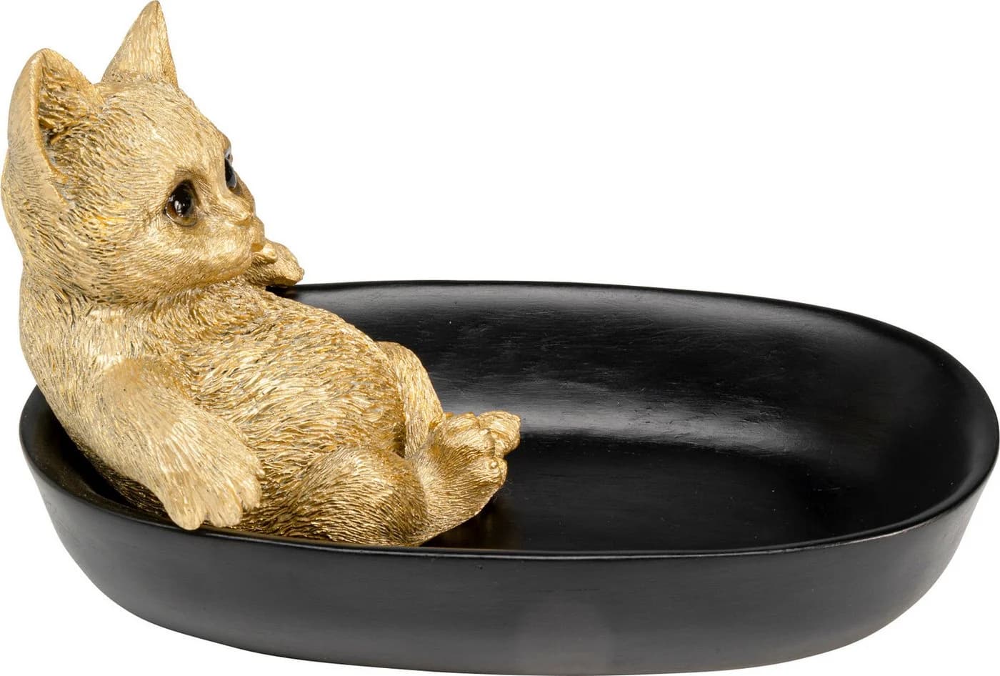 Kare Design Deko-Schale Bathing Cat Schwarz/Gold Polyresin - Bild 3