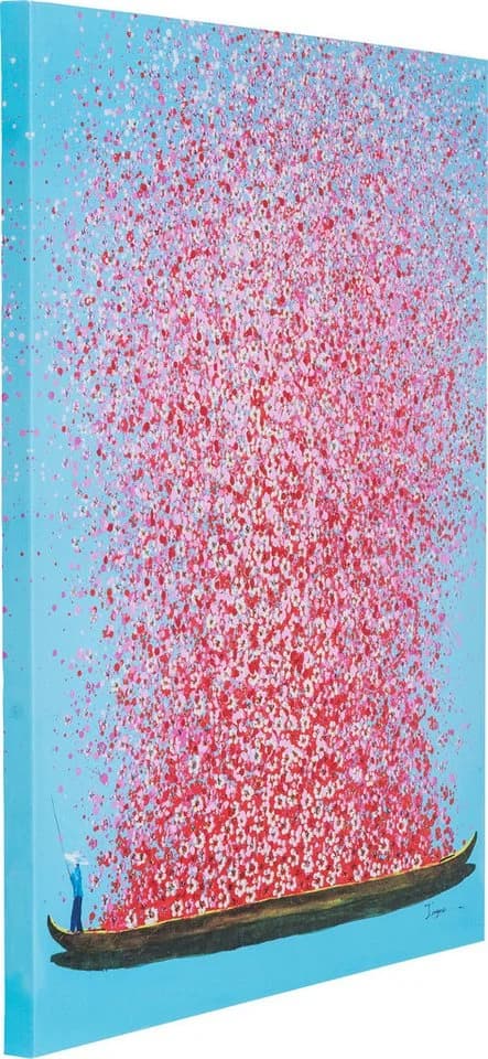 Kare Design Leinwandbild Flower Boat Blau Modern - Bild 2