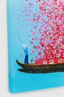 Kare Design Leinwandbild Flower Boat Blau Modern Bild 3