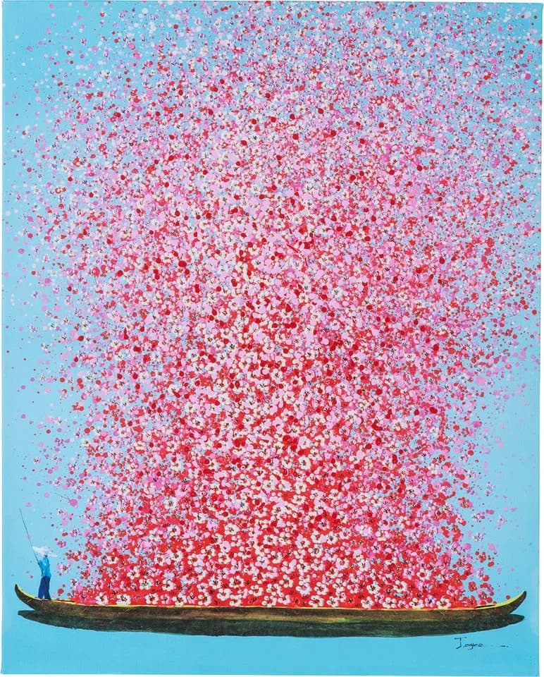 Kare Design Leinwandbild Flower Boat Blau Modern - Bild 4