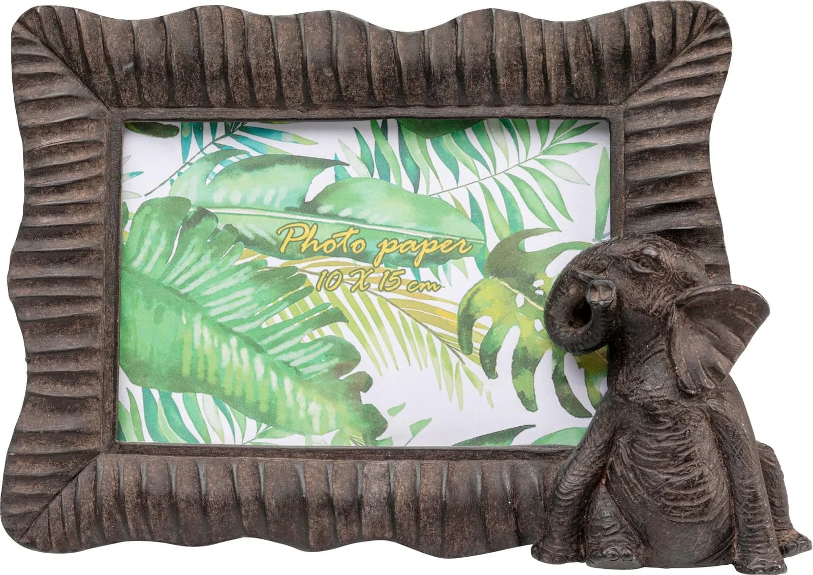 KARE DESIGN Bilderrahmen Safari Elefant Schwarz Polyresin