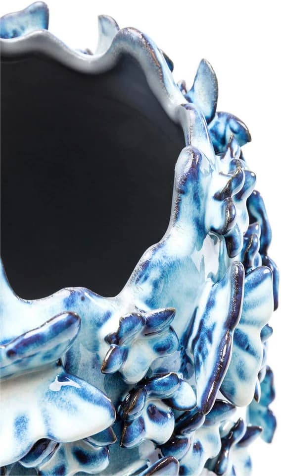 KARE DESIGN Tischvase Butterflies Lightblue 35cm Blau - Bild 3
