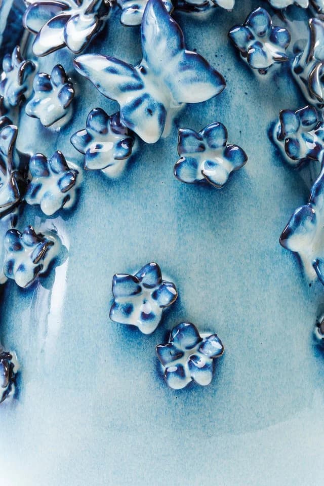 KARE DESIGN Tischvase Butterflies Lightblue 35cm Blau - Bild 4