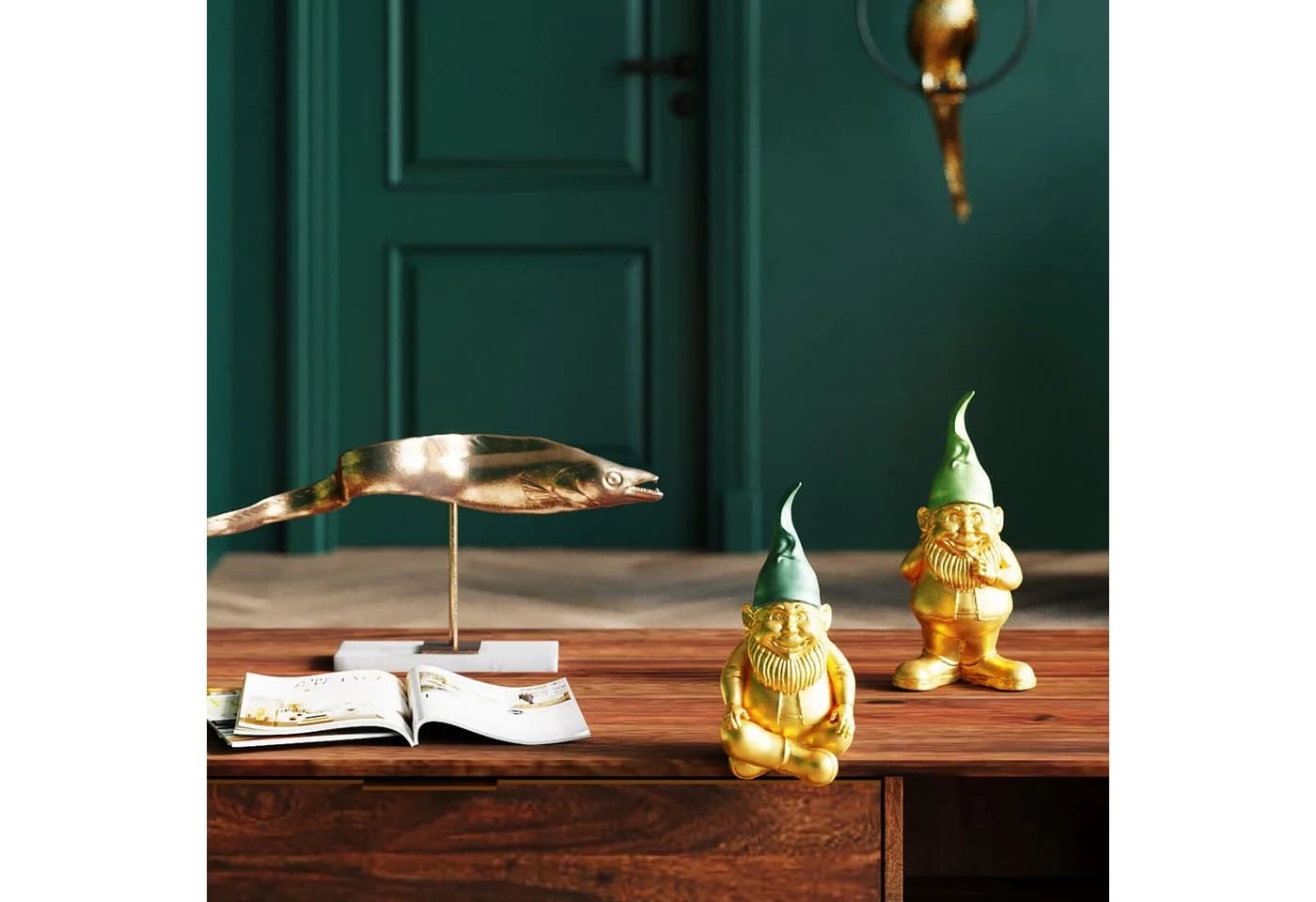 KARE DESIGN Dekofigur Zwerg Meditation Gold