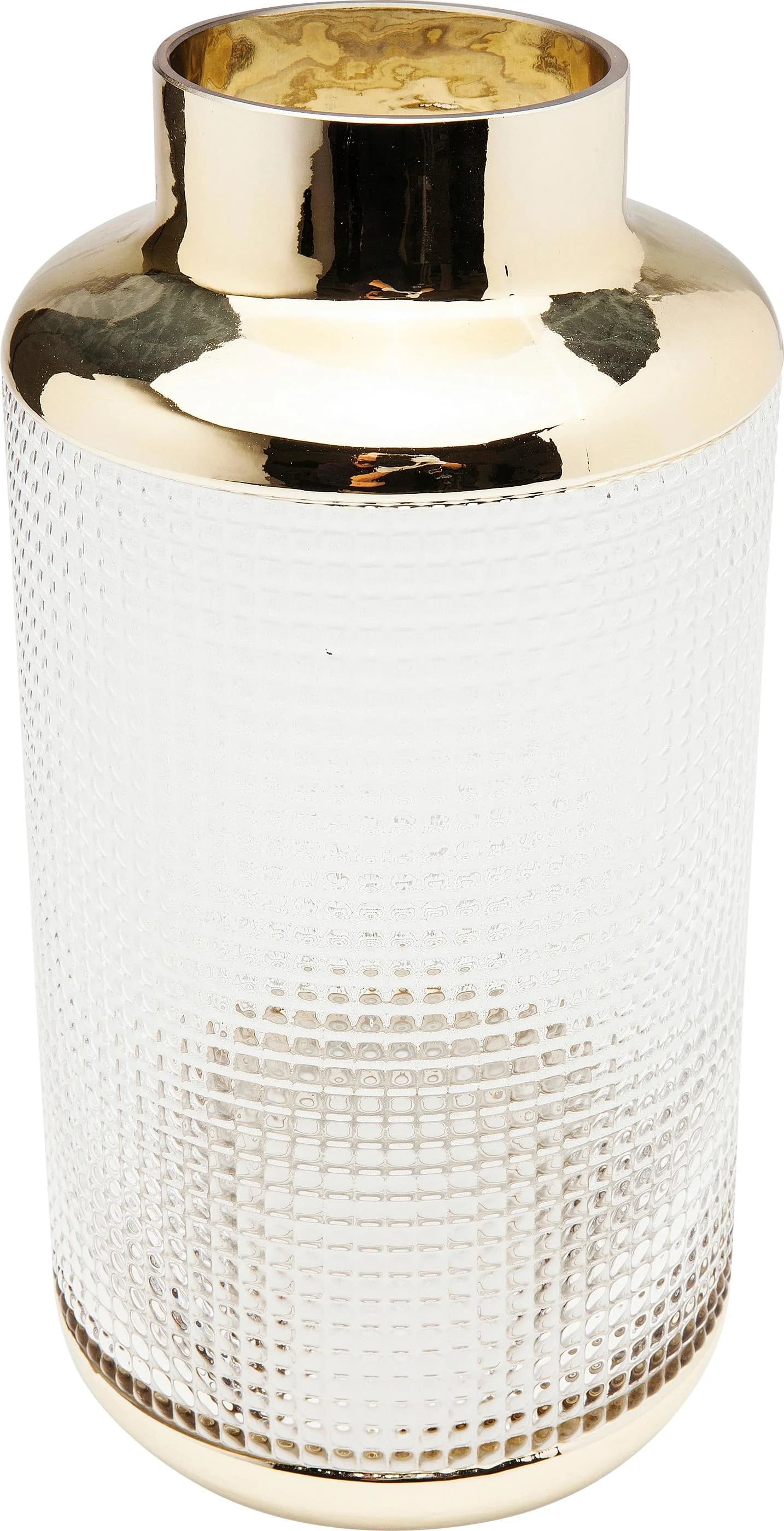 KARE Vase LA Noble 30 cm Glas Goldfarben