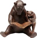 Kare Design Dekofigur Reading Bears Holzoptik Bild 2