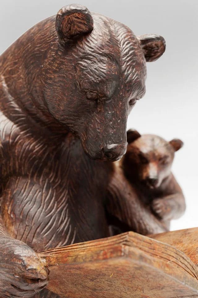 Kare Design Dekofigur Reading Bears Holzoptik - Bild 3