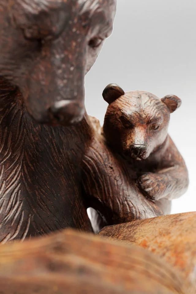 Kare Design Dekofigur Reading Bears Holzoptik - Bild 5